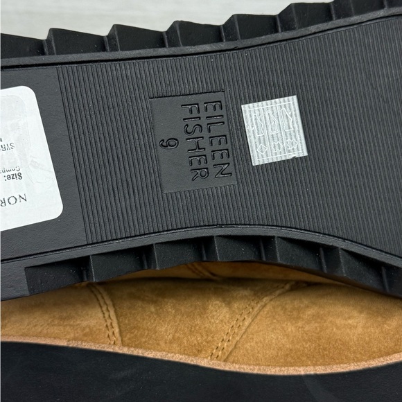 Eileen Fisher Kenille Sport Suede Lamb Sherling Wedge Bootie Size 9 - Picture 11 of 15